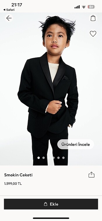 H&M Erkek çocuk smokin ceket
