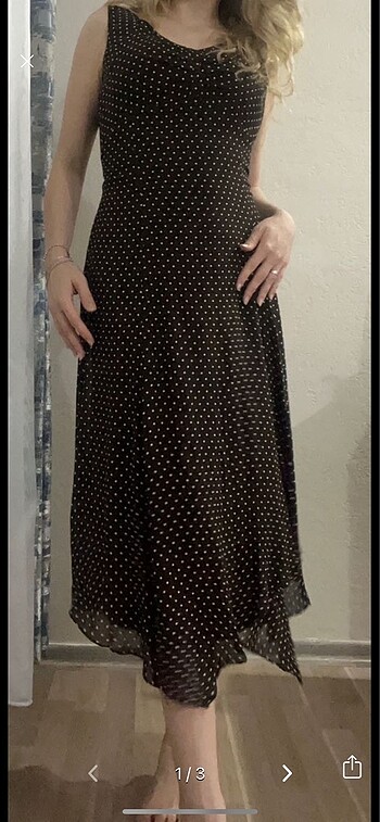 zara puantiyeli elbise