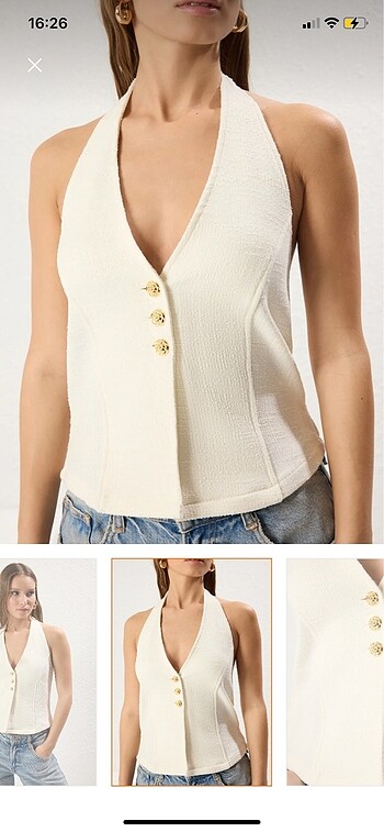 xs Beden crop yelek