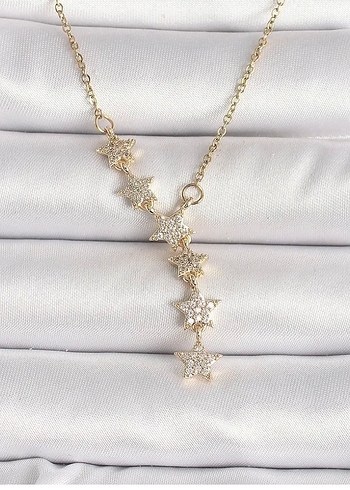 Zara Altın Renkli Yıldız Detaylı Midi Kolye