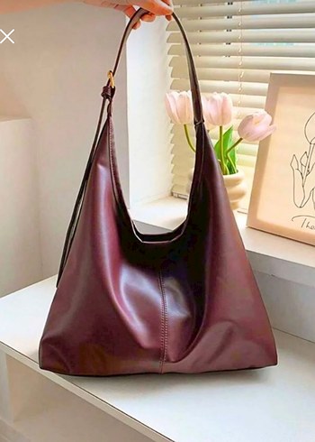 Bordo kol çantası