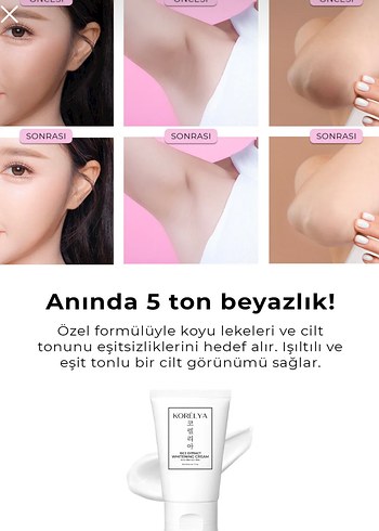 Beden Renk Korelya Pirinç Mayası Cilt Beyazlatıcı Krem 50 ml