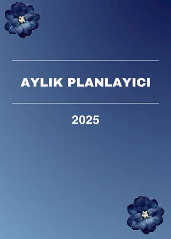 2025 Mavi Aylık Planlayıcı, AJANDA
