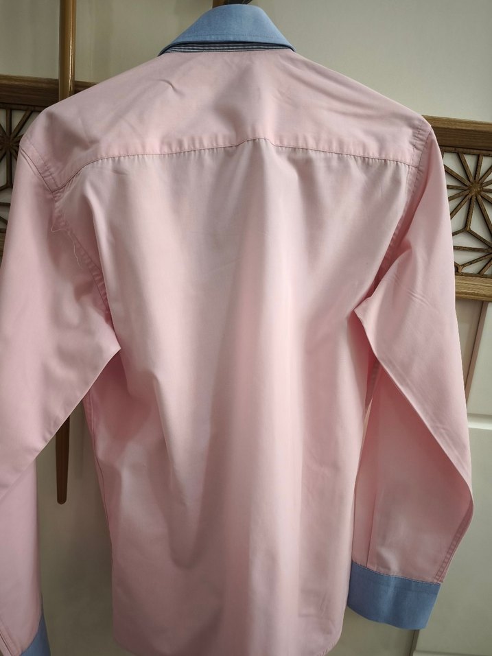 Tudors Düğmeli Pembe Erkek Gömlek - Görsel 4