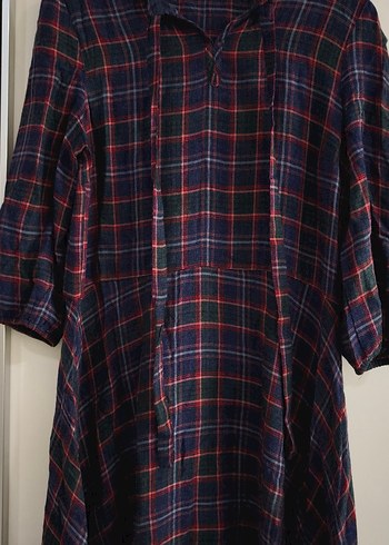 koton Bol Kesim Kareli Hamile Tunik - Görsel 4