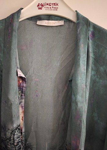 Armine Gri Baskılı Uzun Kollu Kadın Gömlek - Görsel 4