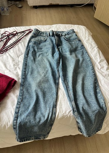 DeFacto Gri Mavi Rahat Kesim Kadın Kot Pantolon - Görsel 9