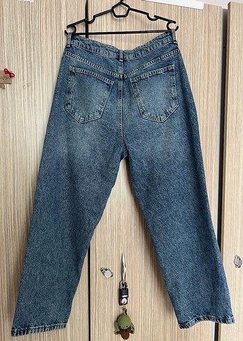 DeFacto Gri Mavi Rahat Kesim Kadın Kot Pantolon - Görsel 7