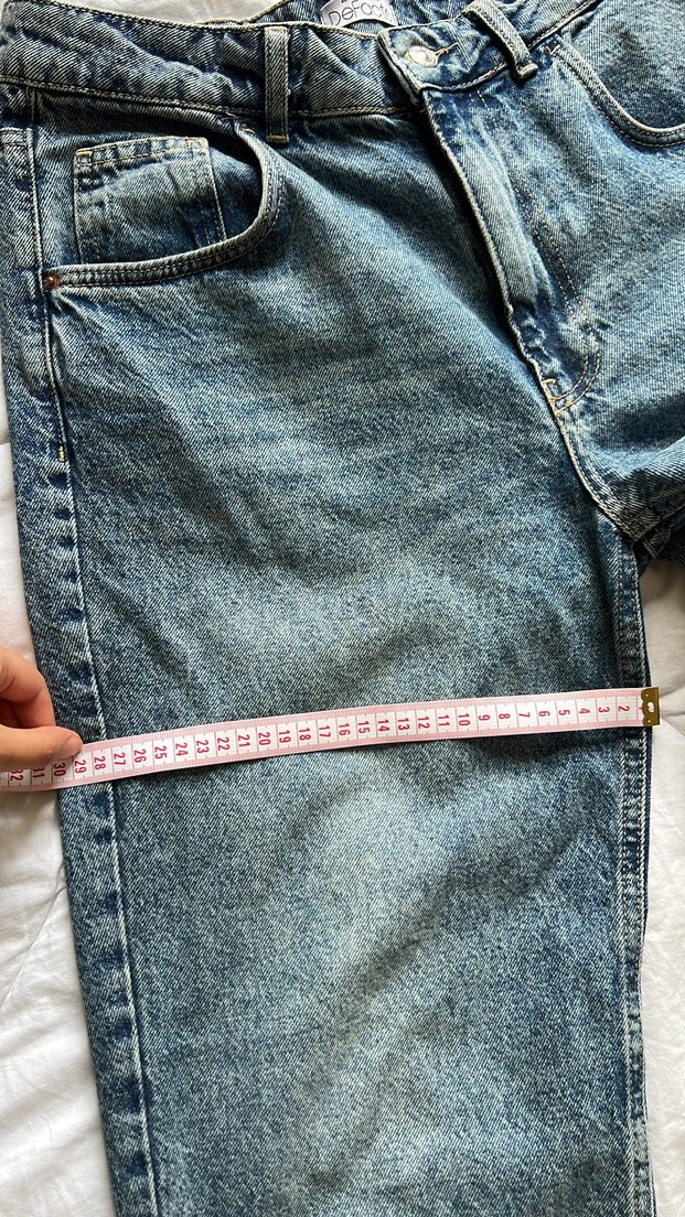 DeFacto Gri Mavi Rahat Kesim Kadın Kot Pantolon - Görsel 2