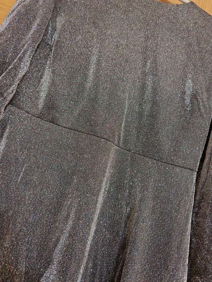 Gri Piliseli Uzun Kadın Abiye Elbise - Görsel 2