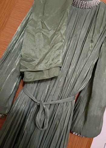 Bohem Salaş Yüksek Yakalı Kadın Elbise - Görsel 4