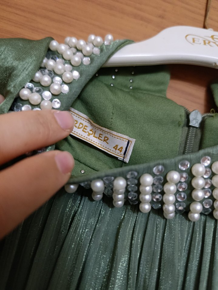 Bohem Salaş Yüksek Yakalı Kadın Elbise - Görsel 5