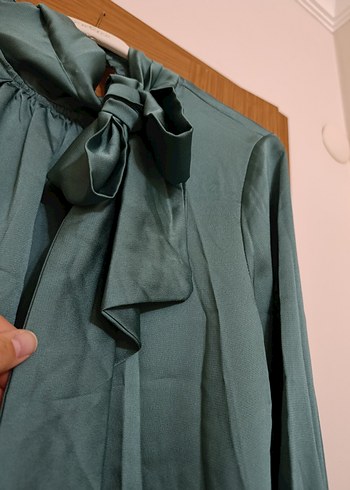 Uzun Kollu, Salaş Kesim, İpek Görünümlü Tunik - Görsel 3