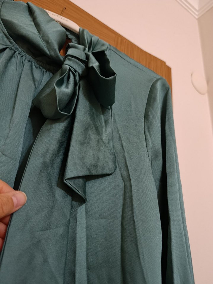 Uzun Kollu, Salaş Kesim, İpek Görünümlü Tunik - Görsel 3