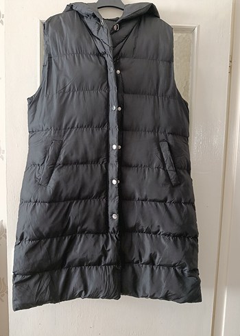 Düğmeli Siyah Kadın Yelek - Görsel 2