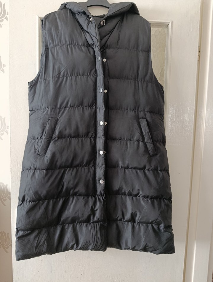 Düğmeli Siyah Kadın Yelek - Görsel 2