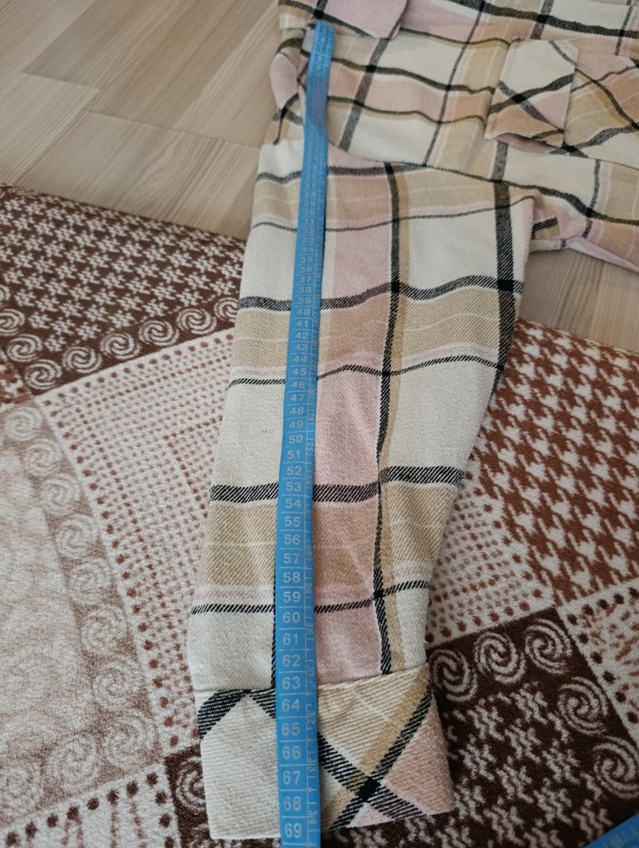 Kadın Bej Düğmeli Uzun Kollu Gömlek - Görsel 4