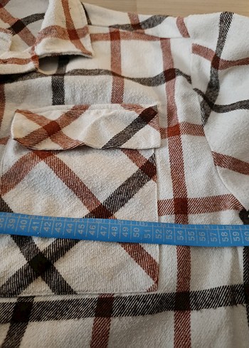 Kareli Düğmeli Uzun Kollu Kadın Gömlek - Görsel 5