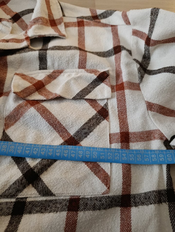 Kareli Düğmeli Uzun Kollu Kadın Gömlek - Görsel 5