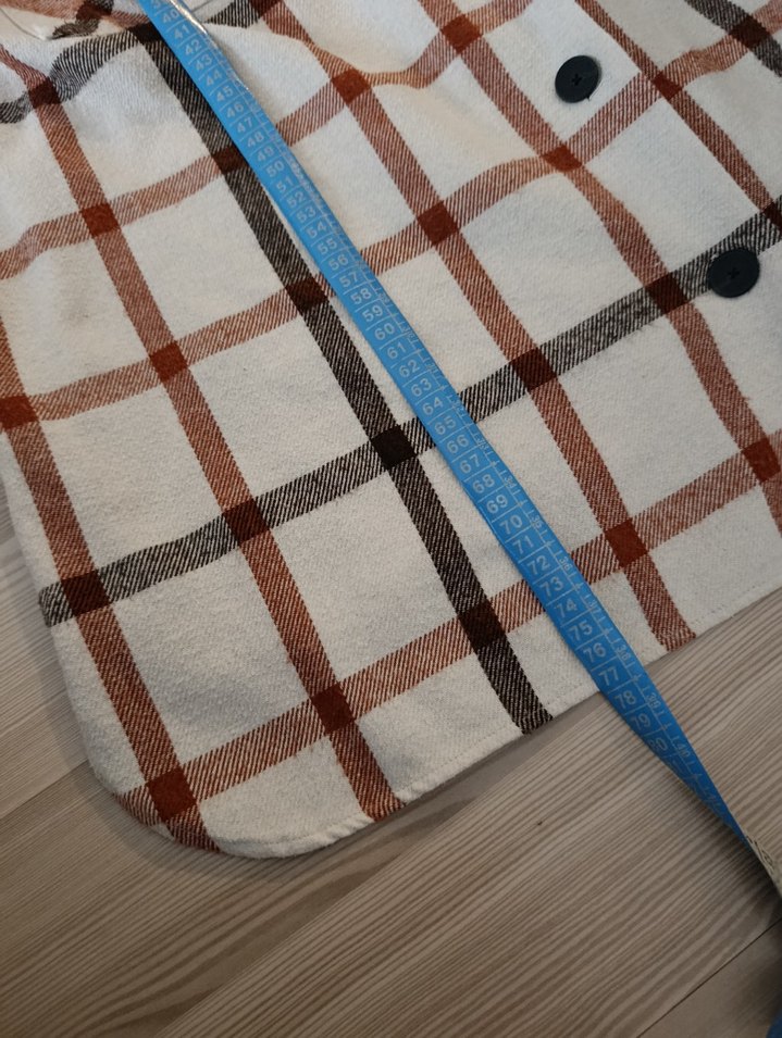 Kareli Düğmeli Uzun Kollu Kadın Gömlek - Görsel 4