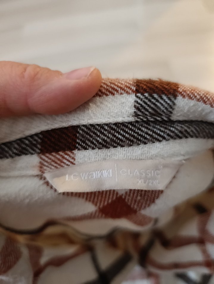 Kareli Düğmeli Uzun Kollu Kadın Gömlek - Görsel 2