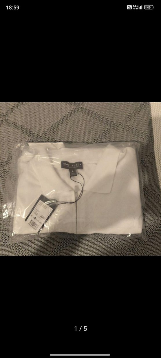 Fermuarlı Beyaz Erkek Polo Tişört - Görsel 3