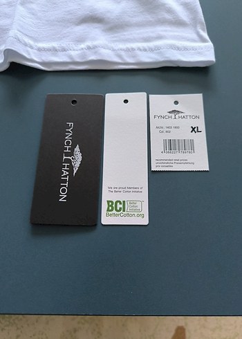 Beyaz Baskılı Erkek Tişört Fynch Hatton Almanya'dan - Görsel 5