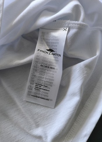 Beyaz Baskılı Erkek Tişört Fynch Hatton Almanya'dan - Görsel 6