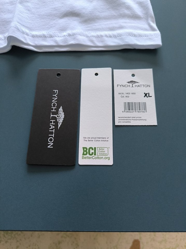 Beyaz Baskılı Erkek Tişört Fynch Hatton Almanya'dan - Görsel 5