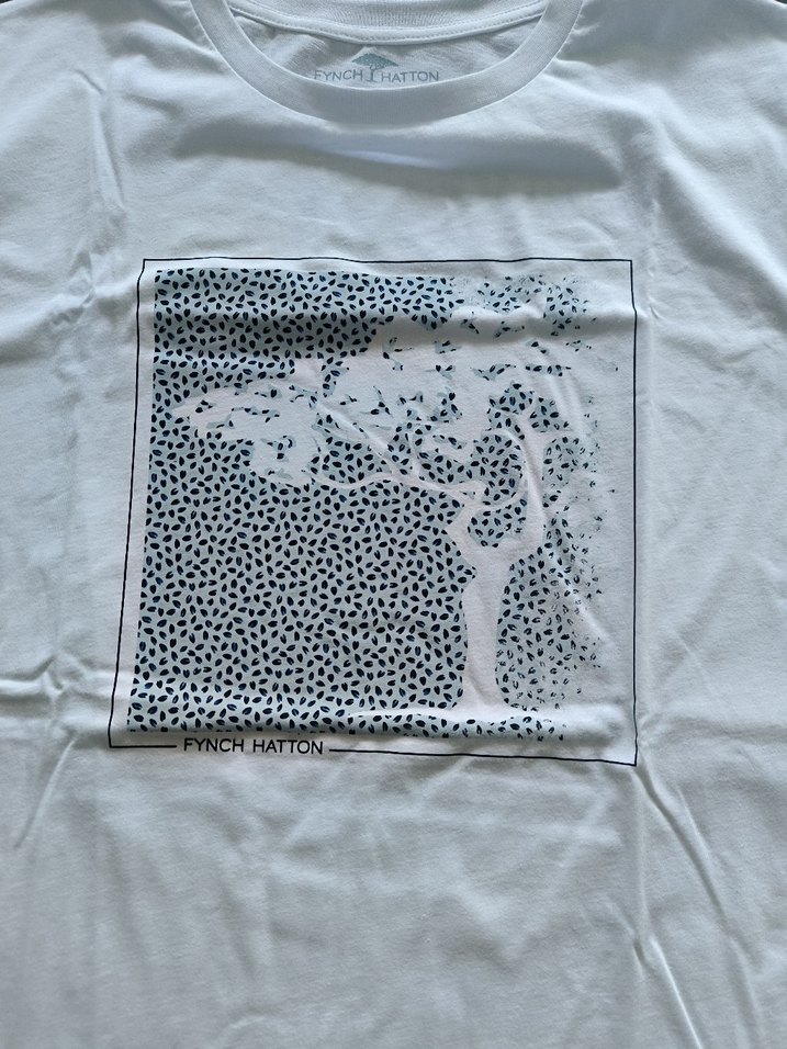 Beyaz Baskılı Erkek Tişört Fynch Hatton Almanya'dan - Görsel 2