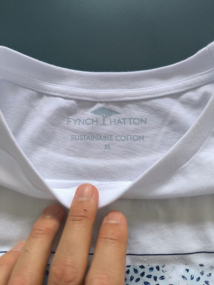 Beyaz Baskılı Erkek Tişört Fynch Hatton Almanya'dan - Görsel 4