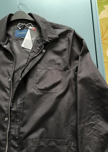 Fabrika marka Düğmeli Siyah Erkek Midi Ceket L beden - Görsel 3