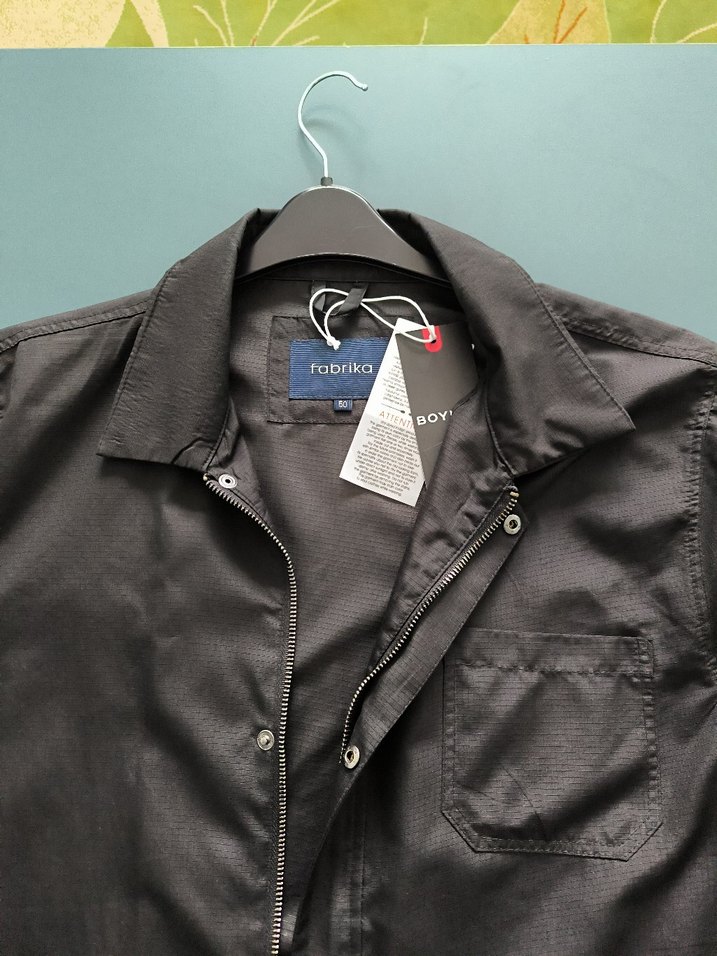 Fabrika marka Düğmeli Siyah Erkek Midi Ceket L beden - Görsel 2