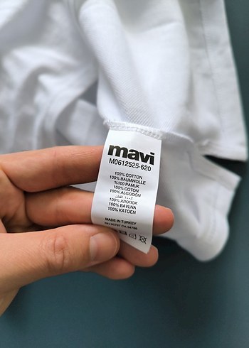 Beyaz Pamuklu Erkek Polo Tişört Mavi marka sıfır - Görsel 6