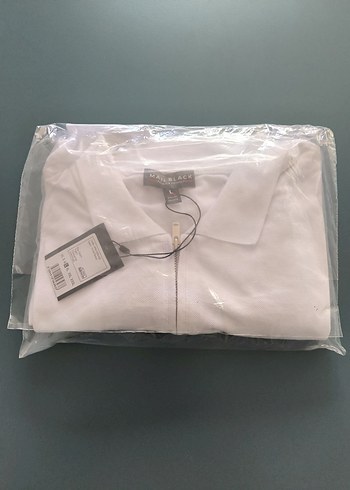 Beyaz Pamuklu Erkek Polo Tişört Mavi marka sıfır - Görsel 2