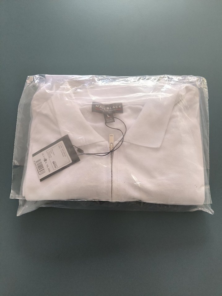 Beyaz Pamuklu Erkek Polo Tişört Mavi marka sıfır - Görsel 2