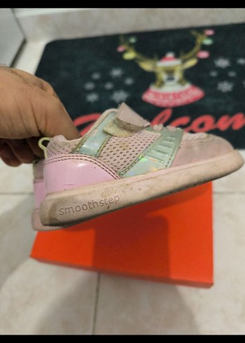 Kız Çocuk Pembe Velcro Bağcıklı Sneakers - Görsel 4