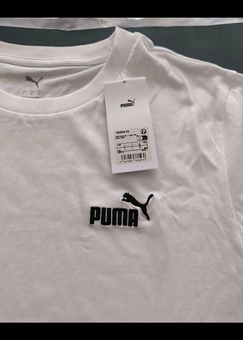 Beyaz Pamuklu Erkek Tişört Puma marka - Görsel 2