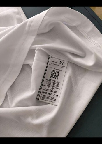 Beyaz Pamuklu Erkek Tişört Puma marka - Görsel 5