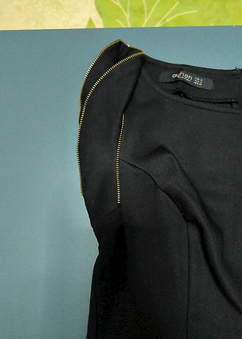 Siyah Kemerli Midi Straplez Elbise - Görsel 2