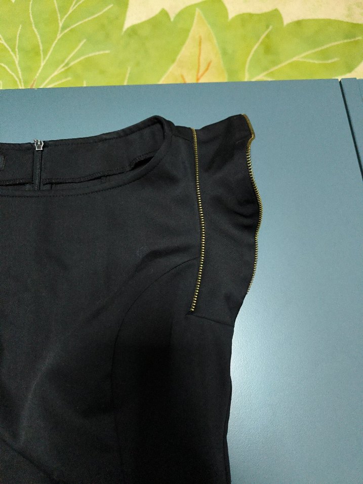 Siyah Kemerli Midi Straplez Elbise - Görsel 3