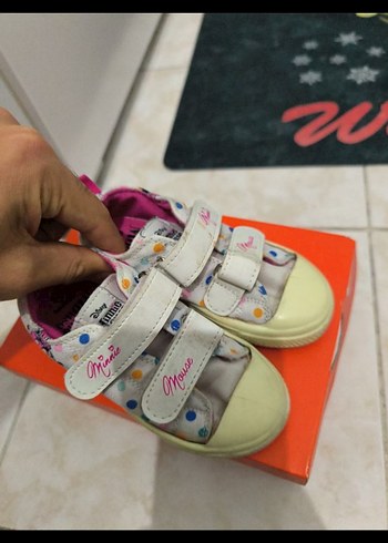 Kız Çocuk Beyaz Renkli Baskılı Sneaker - Görsel 5