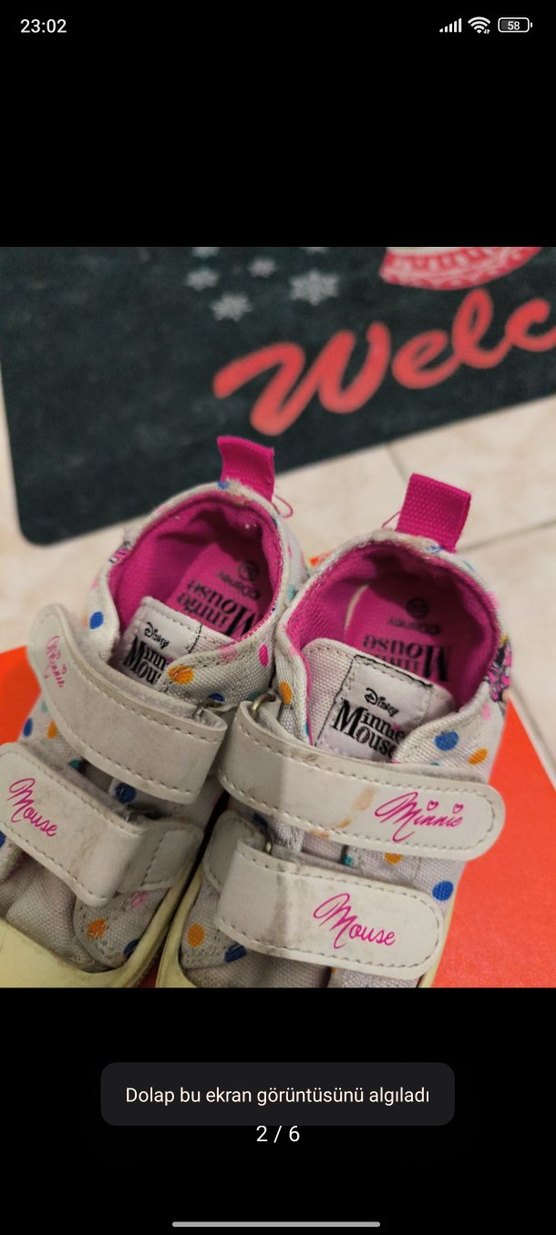 Kız Çocuk Beyaz Renkli Baskılı Sneaker - Görsel 2