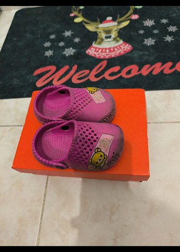 Kız Çocuk Pembe Kaydırmaz Terlik Velcro 21 numara - Görsel 5