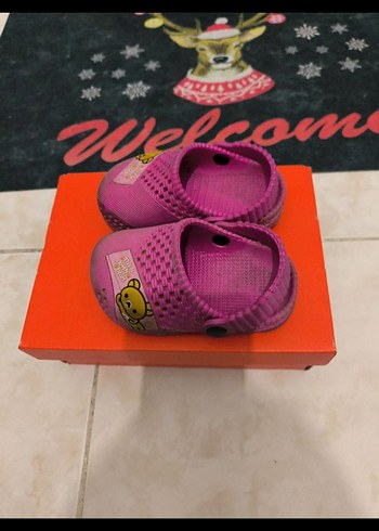 Kız Çocuk Pembe Kaydırmaz Terlik Velcro 21 numara - Görsel 2