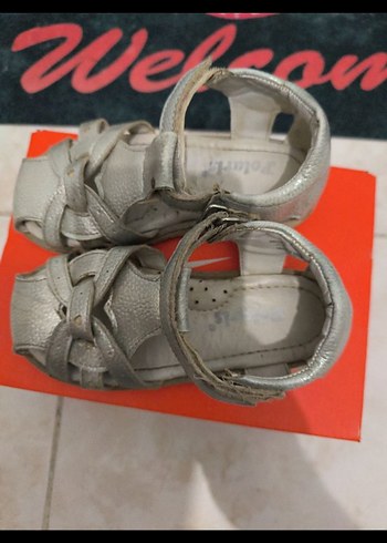 Kız Çocuk Bej Cırt Cırtlı Sandalet polaris 25 numara - Görsel 3