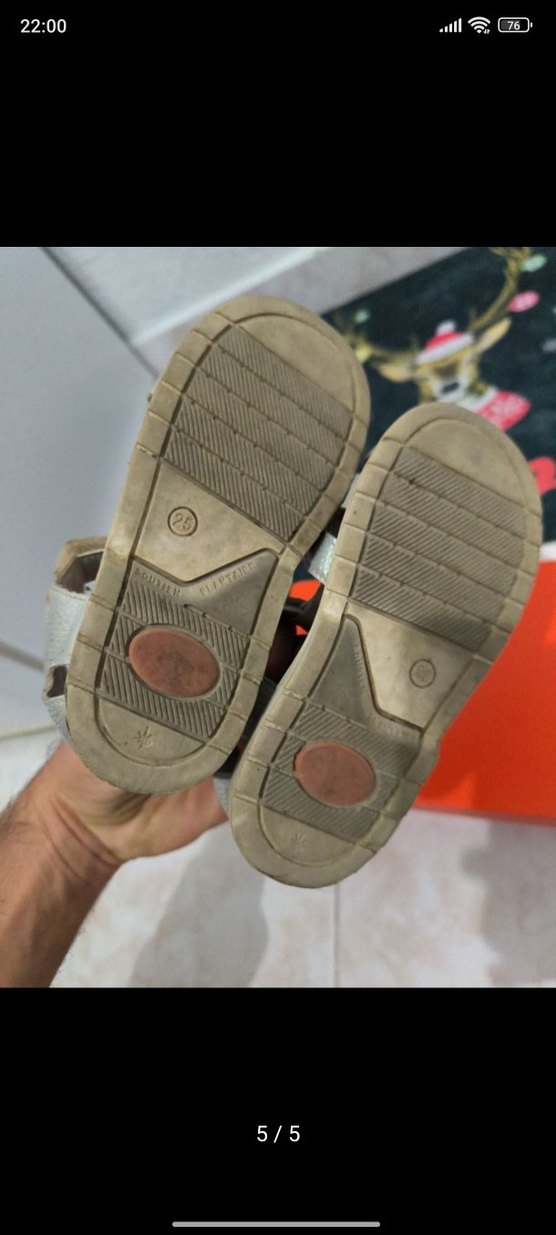 Kız Çocuk Bej Cırt Cırtlı Sandalet polaris 25 numara - Görsel 5