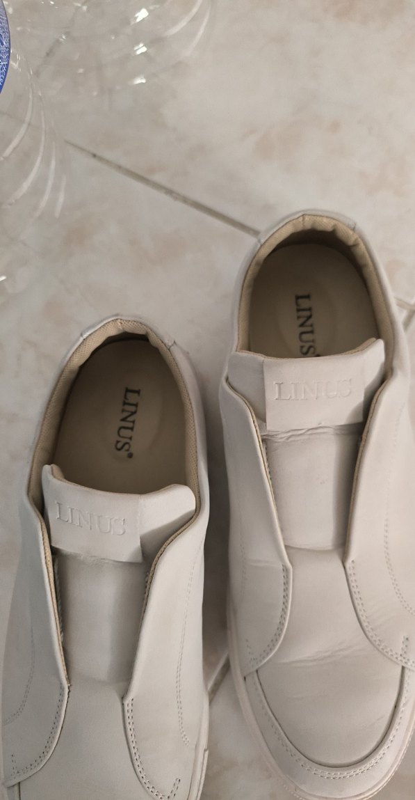 Beyaz Deri erkek loafer  Ayakkabı Linus marka 42 numara - Görsel 2