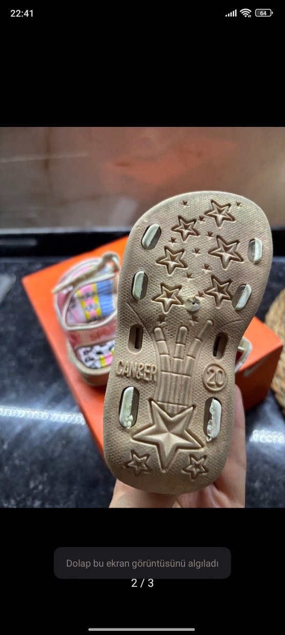 Renkli Baskılı Tokalı Erkek Çocuk Sandalet 20-21 numara - Görsel 3