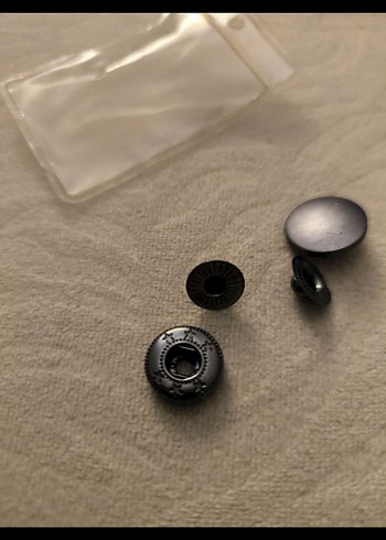 Erkek Siyah Minimalist düğme seti - Görsel 2